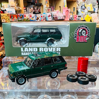 BM CREATIONS JUNIOR 1/64 Land Rover 1992 Range Rover Classic LSE -Green LHD 64B0183