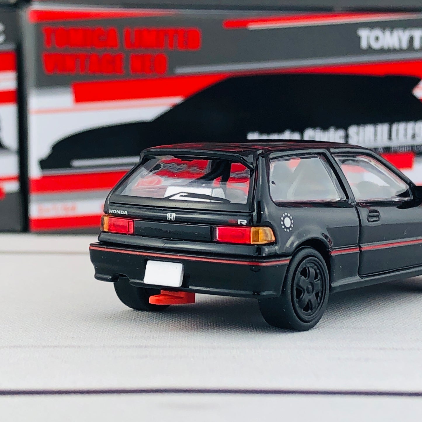 Tomytec Tomica Limited Vintage Neo 1/64 Honda Civic SiR II (EF9) Group A Plain Color Hong Kong Exclusive Black