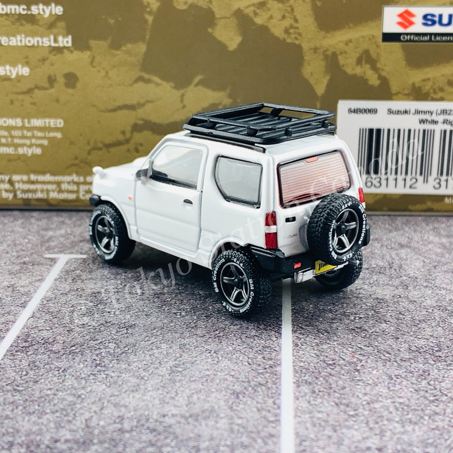 BM CREATIONS JUNIOR 1/64 Suzuki Jimny JB23 WHITE RHD (With Offroad Package) 64B0069