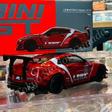 MINI GT 1/64 LB WORKS Nissan GT-R R35 Type 2 Rear Wing ver 3 Red LB Work Livery 2.0 RHD MGT00345-R