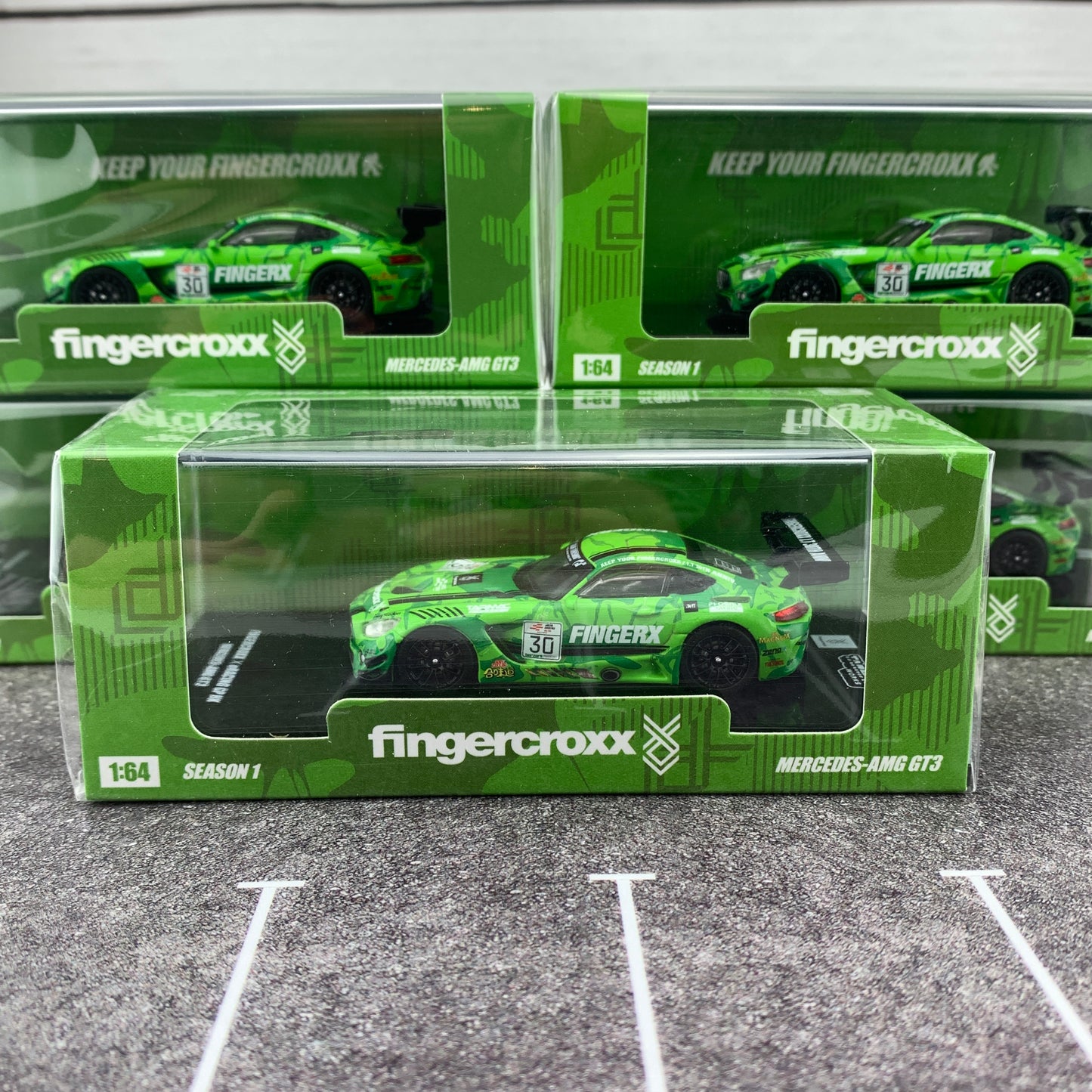 Tarmac Works 1/64 FINGERX x eRACING GP HK Mercedes-AMG GT3 T64-008-eRGP18FX