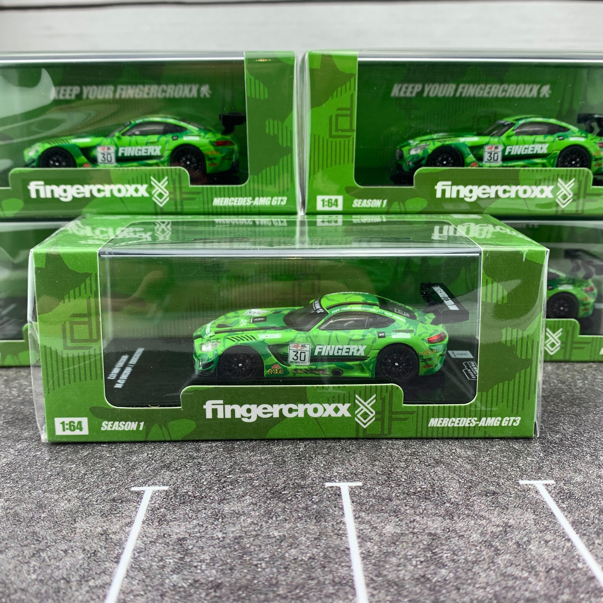 Tarmac Works 1/64 FINGERX x eRACING GP HK Mercedes-AMG GT3 T64-008-eRGP18FX