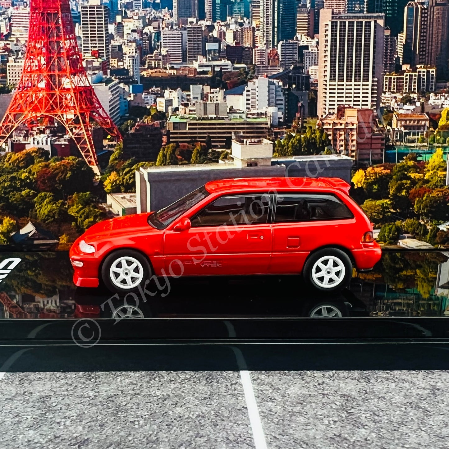 HOBBY JAPAN 1/64 Honda CIVIC (EF9) SiR Ⅱ Customized Version Red HJ641031CR