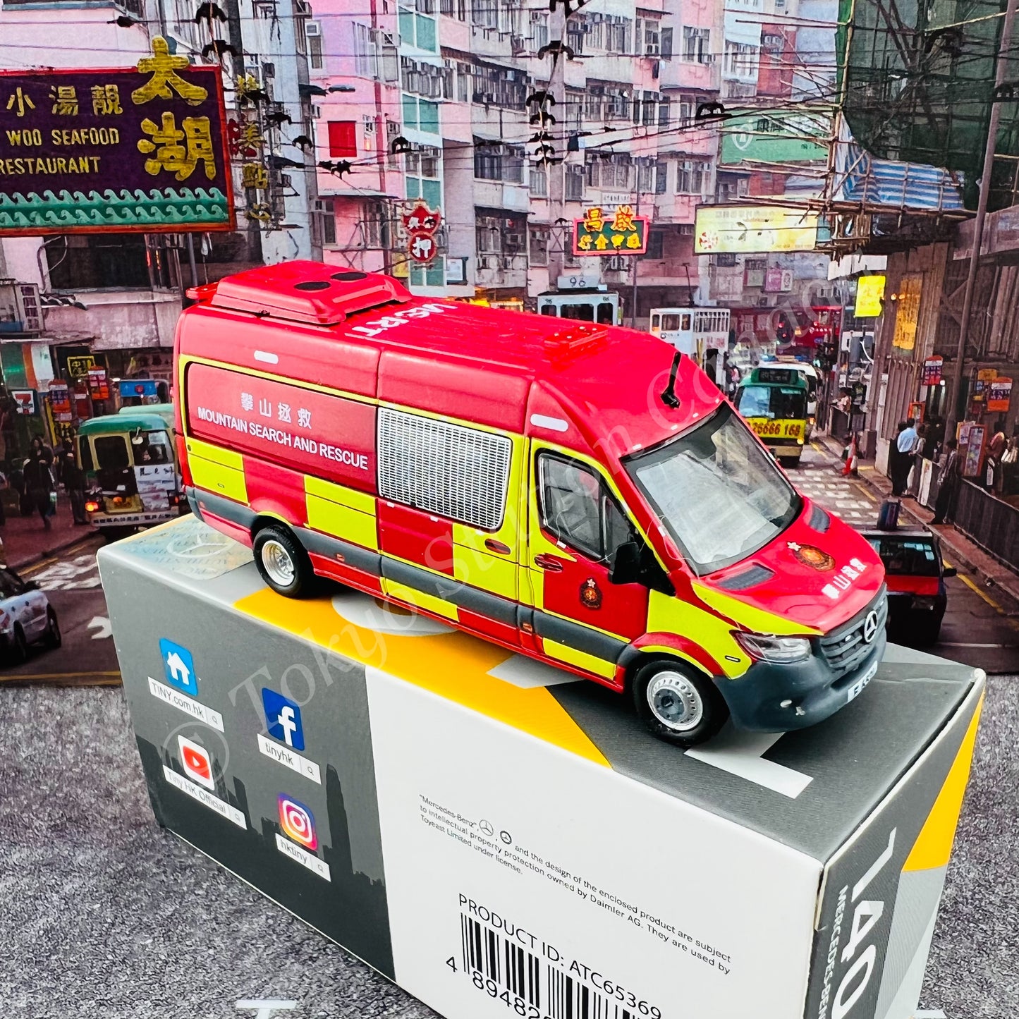 TINY 微影 140 MERCEDES-BENZ Sprinter Hong Kong FSD (MSRT) F6521 消防處攀山拯救 ATC65369