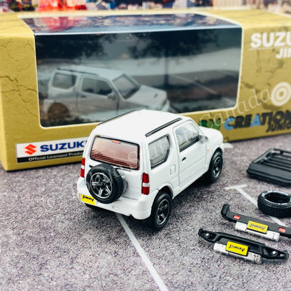 BM CREATIONS JUNIOR 1/64 Suzuki Jimny JB23 WHITE RHD (With Offroad Package) 64B0069