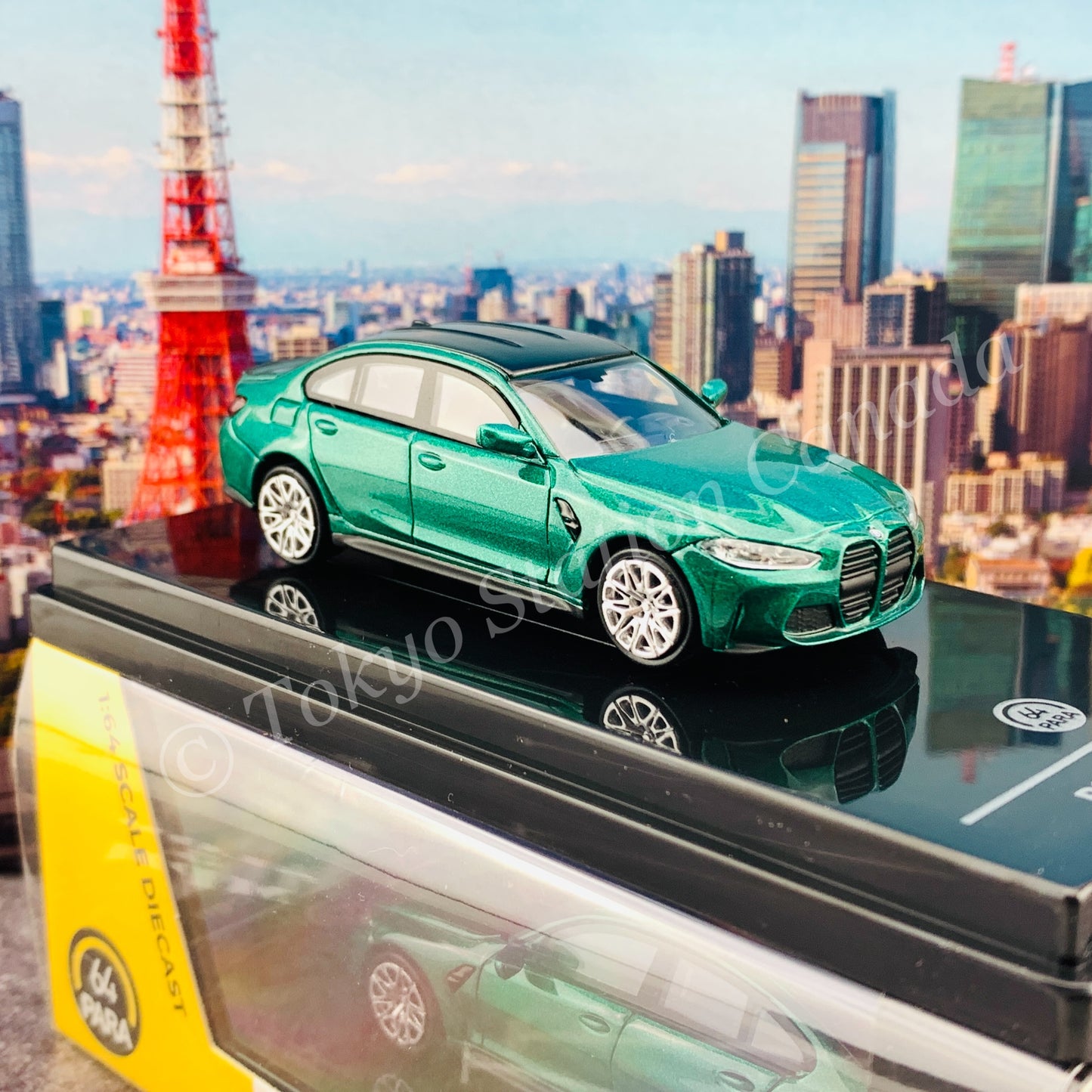 PARA64 1/64 BMW M3 G80 Isle of Man Green LHD PA-55201