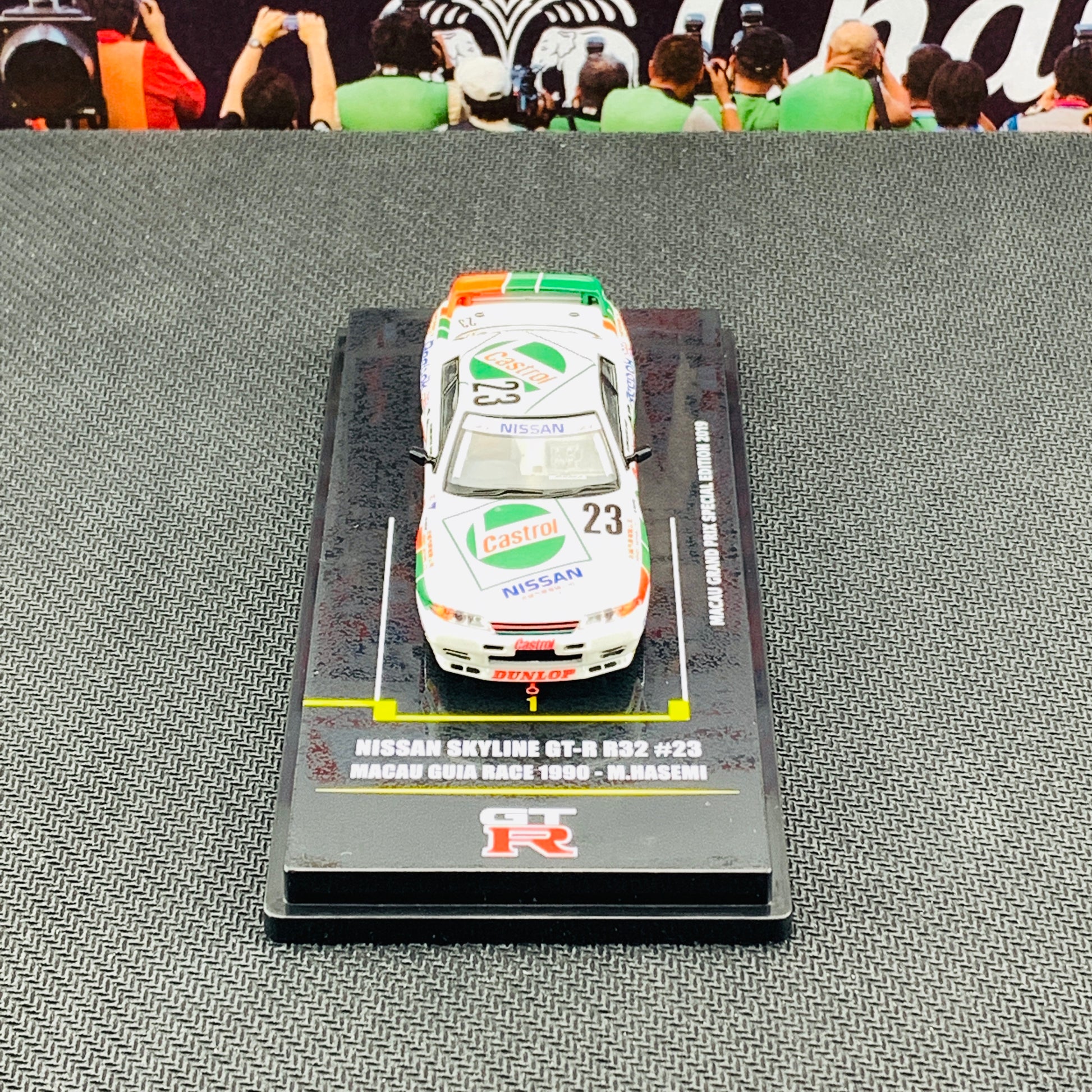 INNO64 1/64 Macau Grand Prix Collection Nissan Skyline GTR R32 #23 Macua Guia Race 1990 - M.Hasemi IN64-MGP19-R3202