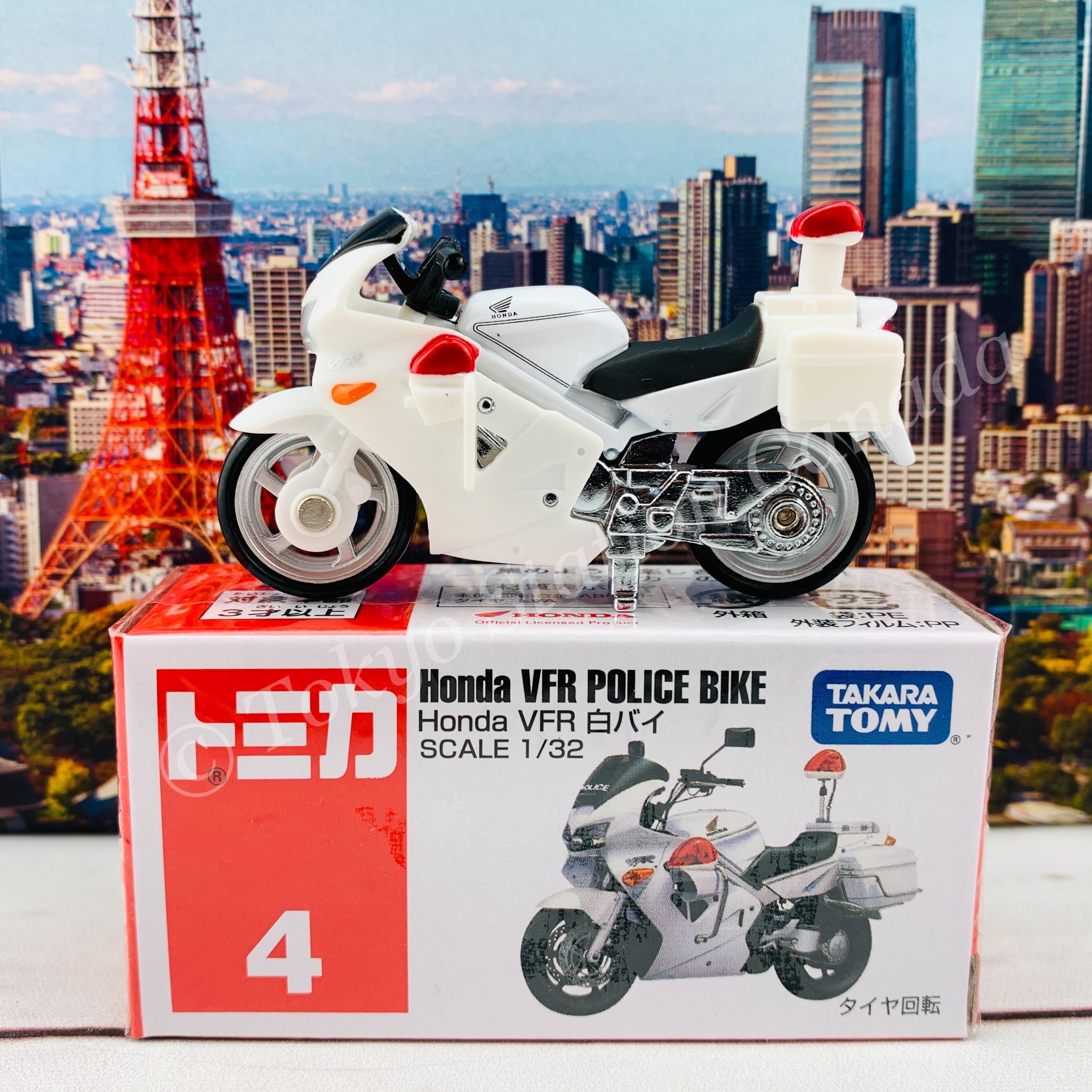 トミカ Honda VFR POLICE BIKE 1/32 TOMICA 4 HONDA VFR POLICE BIKE 1/32 TOMY GIFT TOY CAR
