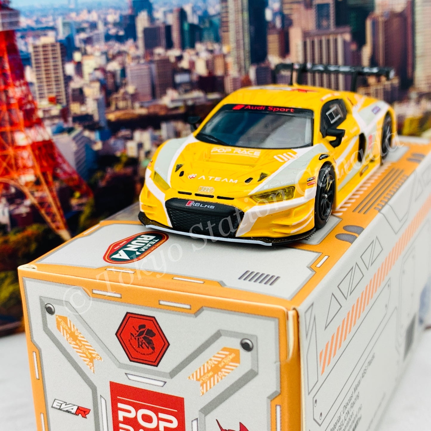 POP RACE 1/64 Audi R8 LMS EVA RT RT PROTO TYPE-00 x Works R8 PR64-R8LMS-EVA00