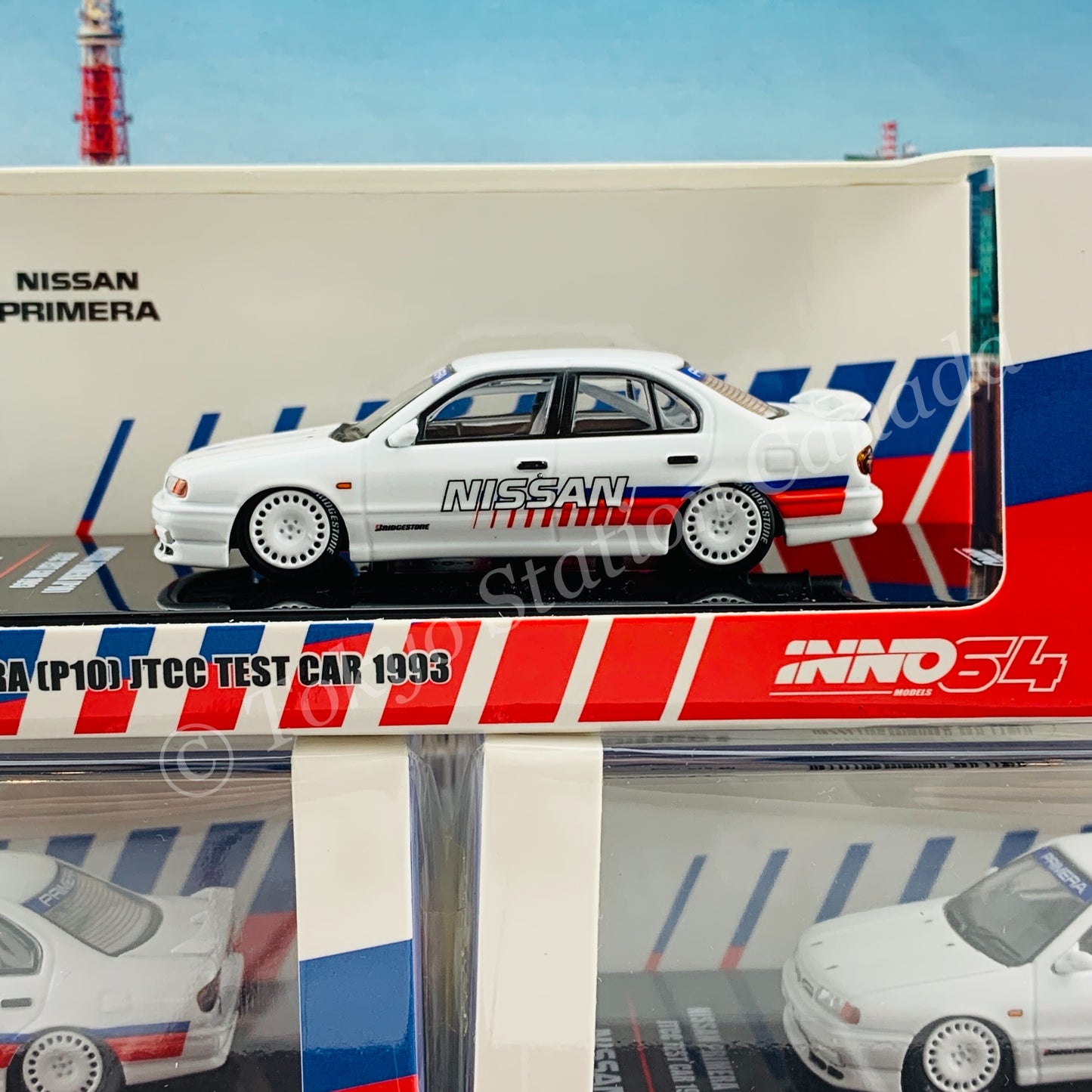 INNO64 1/64 NISSAN PRIMERA (P10) JTCC Test Car 1993 IN64-P10-TC