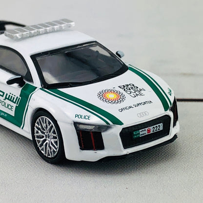 Tarmac Works GLOBAL64 1/64 Audi R8 V10 Plus - Dubai Police