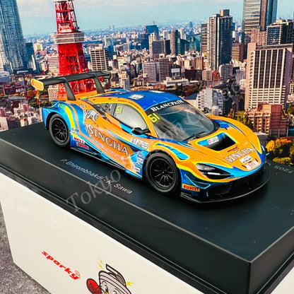 Sparky 1/64 MCLAREN 720S GT3 NO.61 ABSSA MOTORSPORT BLANCPAIN GT WORLD CHALLENGE ASIA 2019 P. BHIROMBHAKDI - K. SAWA Y164