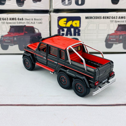 ERA CAR 06 1/64 Mercedes Benz G63 AMG 6x6 Red & Black 1st Special Edition MB196X6RF06