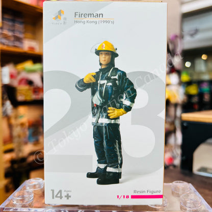 TINY 微影 1/18 Resin Figure 23 Fireman Hong Kong 1990's ATRF18029