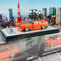 INNO64 1/64 NISSAN SILVIA S14 Rocket Bunny Boss Aero With Roof Rack and Bicycles IN64-S14B-SEMA15