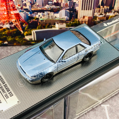 INNO64 1/64 NISSAN SILVIA S13 PANDEM ROCKET BUNNY V1  Two-Tones Blue/Grey Metallic IN64-S13V1-2TBG
