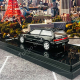 HOBBY JAPAN 1/64 Honda CIVIC (EF9) SiR Ⅱ Customized Version Black HJ641031CBK