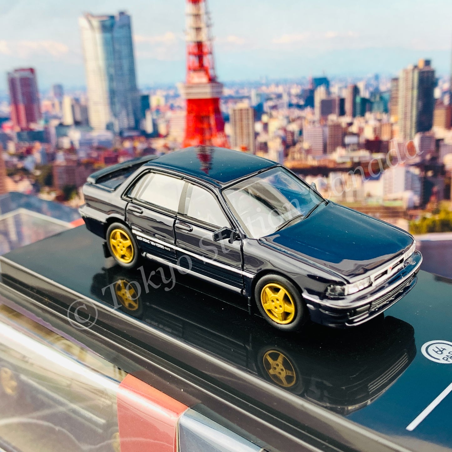 PARA64 1/64 Mitsubishi Galant VR-4 Cosmic Blue RHD PA-65105