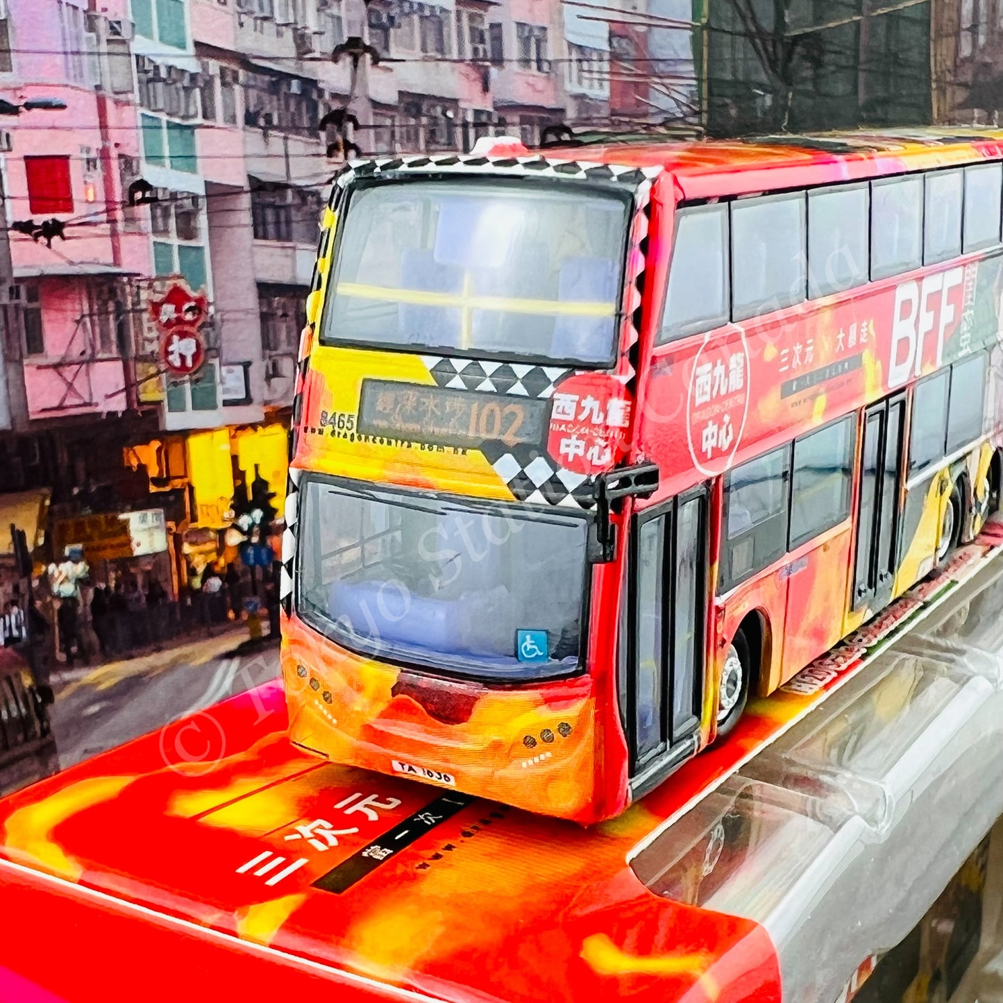 Model 1 1/120 Citybus ADL ENVIRO500 MMC 12m (Dragon Centre 西九龍中心) S33601 - 8465 TA1636 @ 經深水埗 102 (閨蜜)