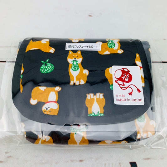 Shiba Inu mirror pouch - Black