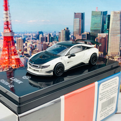 PARA64 1/64 Liberty Walk BMW i8 Black & White PA-55151