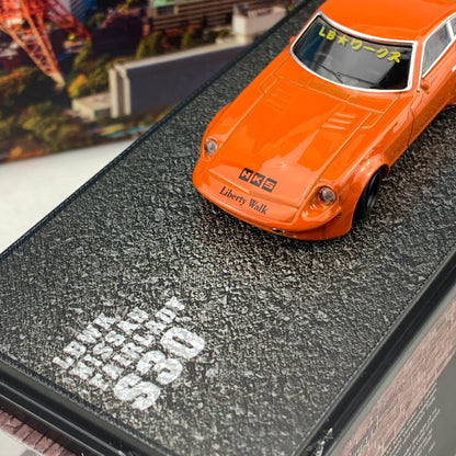 KJ MINIATURES 1/64 LBWK Nissan FairLady S30 Metallic Orange KJ64003OR