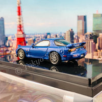 HOBBY JAPAN 1/64 Mazda RX-7 (FD3S) SPIRIT R TYPE A With Engine Display Model Blue Mica HJ642007DBL
