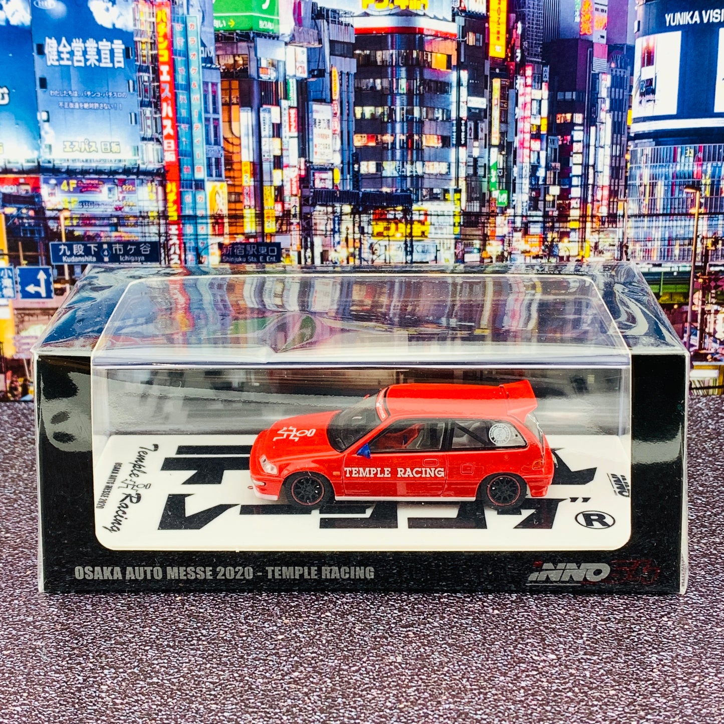 INNO64 1/64 HONDA CIVIC EF9 TEMPLE RACING Osaka Auto Messe 2020 IN64-EF9-OAM20
