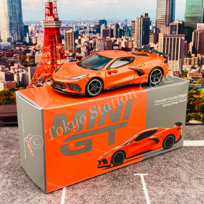 MINI GT 1/64 Chevrolet Corvette Stingray 2020 Sebring Orange Tintcoat LHD MGT00227-L