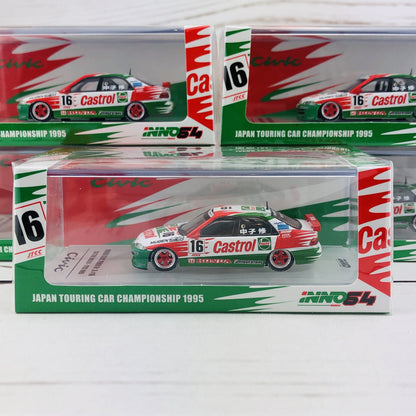 INNO64 HONDA CIVIC Ferio Gr.A #16 "CASTROL MUGEN" JTCC 1995 IN64-EG9-CA95