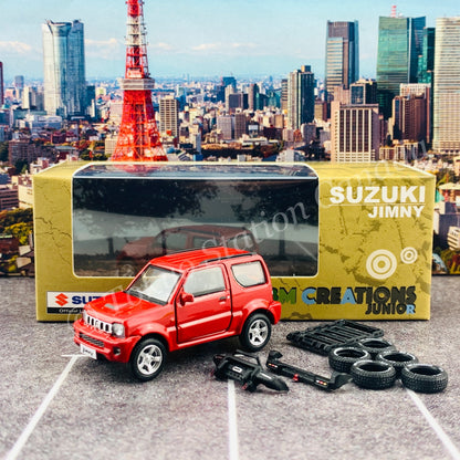 BM CREATIONS JUNIOR 1/64 Suzuki Jimny JB43 RED RHD (With Offroad Package) 64B0052
