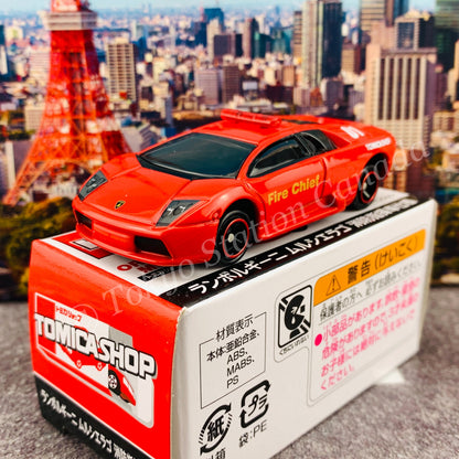TOMICA SHOP ORIGINAL MODEL Lamborghini Murcielago Fire Chief Command Vehicle 4904810137481