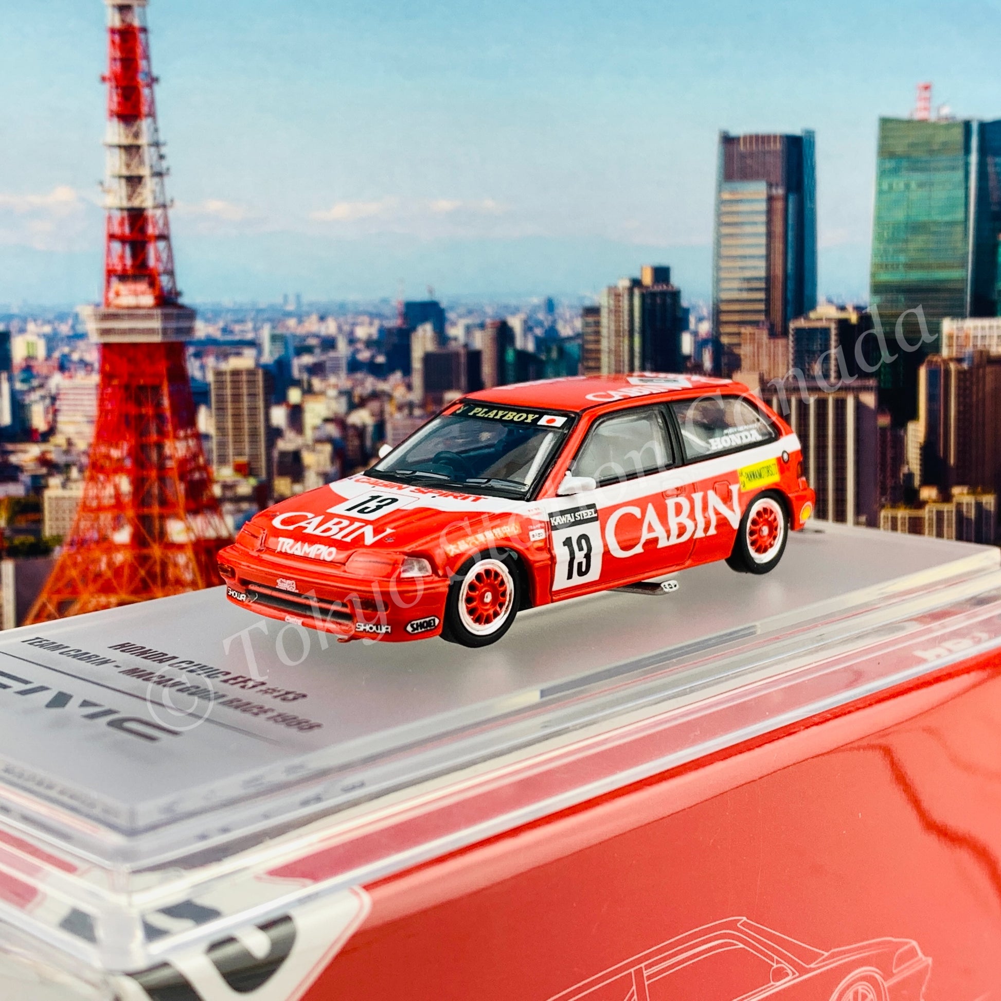 INNO64 HONDA CIVIC EF3 Gr.A #13 TEAM CABIN MACAU GUIA RACE 1988 IN64-EF3-13CBM