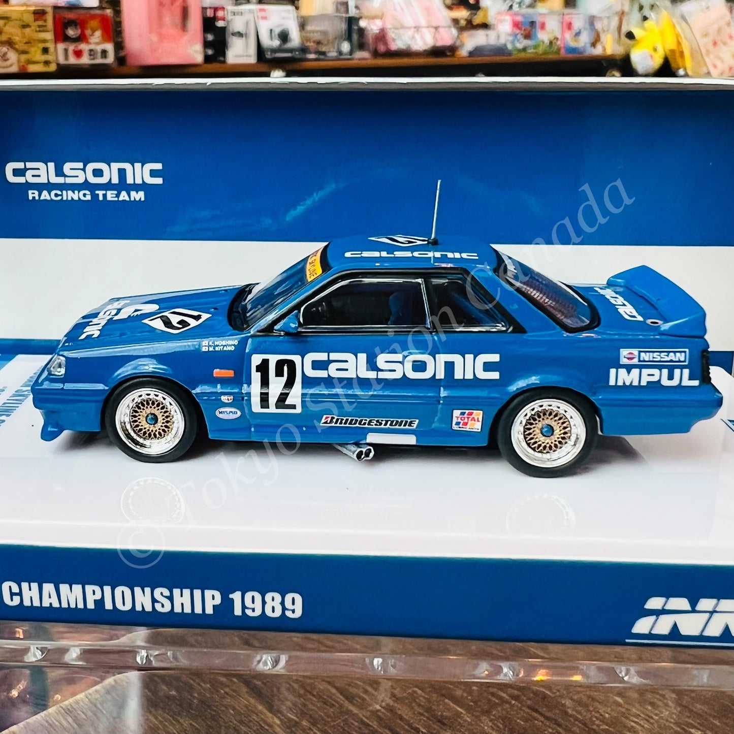 INNO64 1/64 NISSAN SKYLINE GTS-R (R31) #12 "CALSONIC" JTCC 1987 IN64-R31-CA12