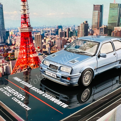 INNO64 1/64 FORD SIERRA RS500 COSWORTH 1986 Moonstone Blue W/Extra Wheels IN64-RS500-MOBL