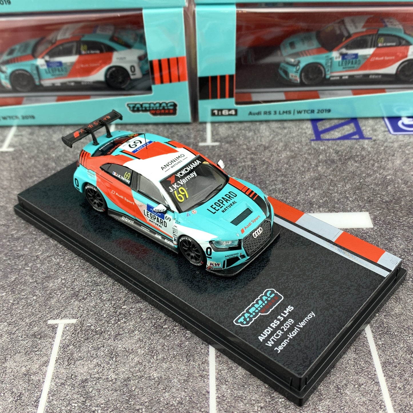 Tarmac Works 1/64 Audi RS3 LMS WTCR 2019 Jean-Karl Vernay T64-013-19WTCR69