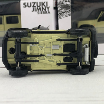 BM Creations 1/64 Suzuki Jimny Sierra (JB74) RHD - Chiffon Ivory Metallic/Bluish Black Pearl 3 Top 64B0001