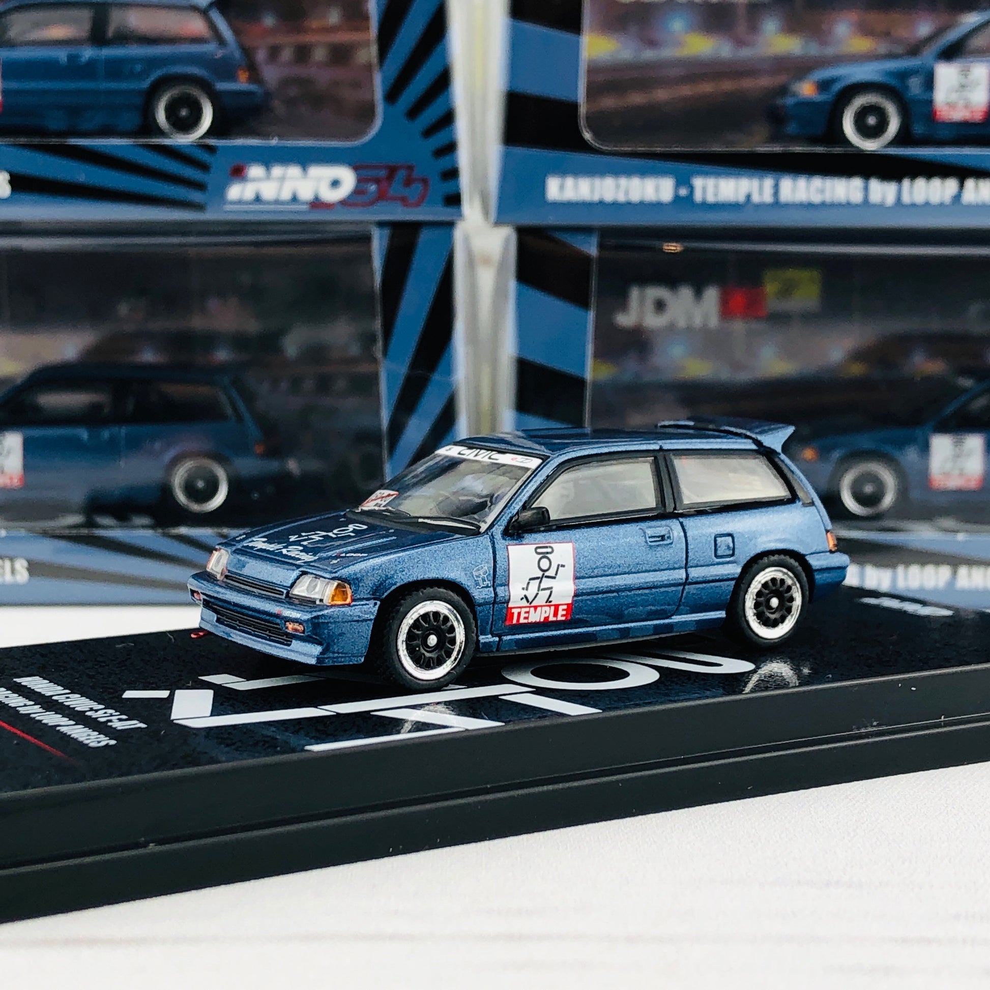 INNO64 JDM Collection HONDA CIVIC Si E-AT Kanjozoku - Temple Racing by Loop Angels IN64-EAT-JDM02