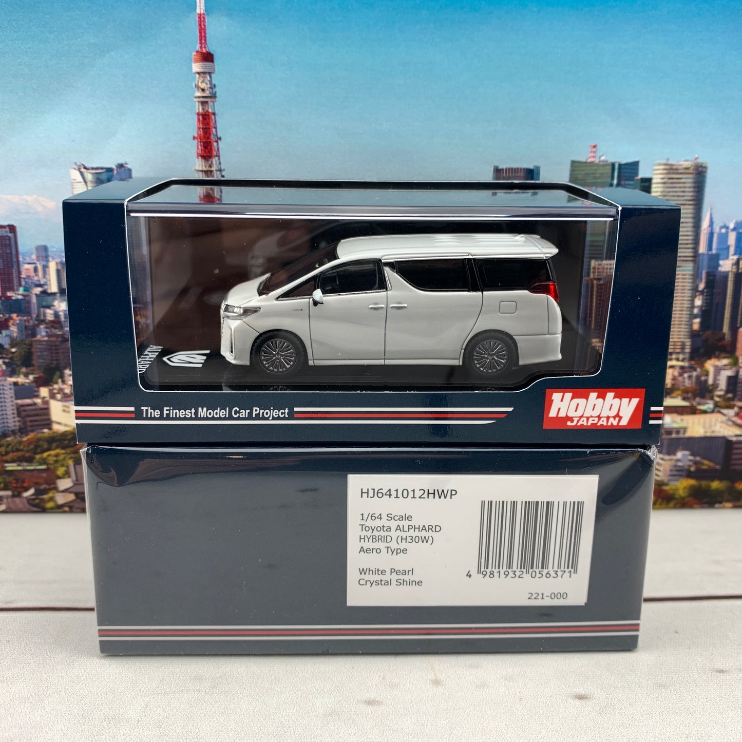 HOBBY JAPAN 1/64 Toyota ALPHARD HYBRID (H30W) AERO TYPE White Pearl HJ641012HWP