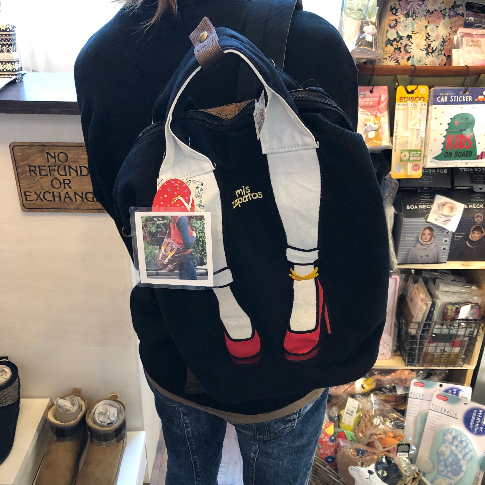 mis zapatos Skinny Pants 2-Way Backpack - Black