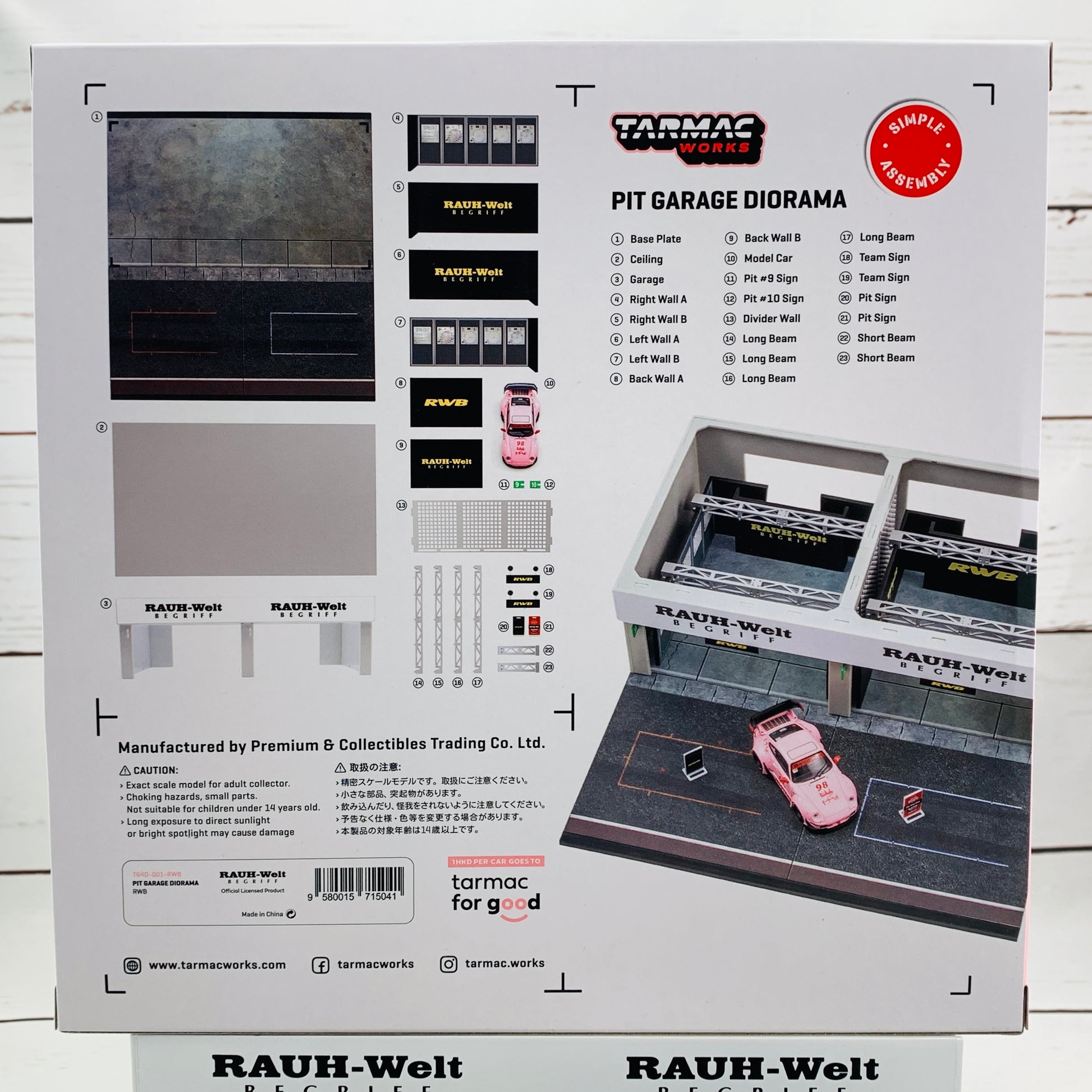 Tarmac Works 1/64 Pit Garage Diorama - RWB - PART64 T64D-001-RWB Includes exclusive model T64-017-HO RWB 993 HootersTarmac Works 1/64 Pit Garage Diorama - RWB - PART64 T64D-001-RWB Includes exclusive model T64-017-HO RWB 993 Hooters