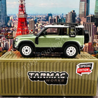 TARMAC WORKS GLOBAL64 Land Rover Defender 90 Green Metallic "2021 HK Toycar Salon Edition" T64G-019-GR