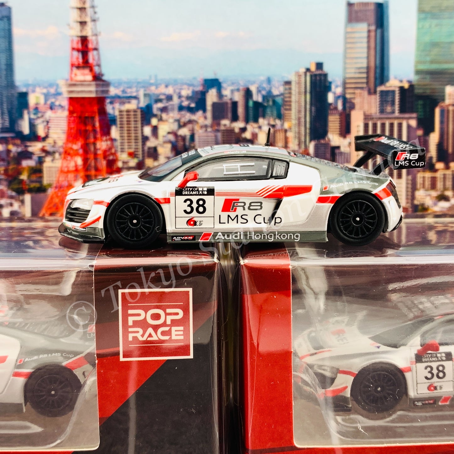 POPRACE 1/64 Audi R8 LMS No.38 Macau GT Cup 2013 Marchy Lee PR64-R8UL-13MGC38
