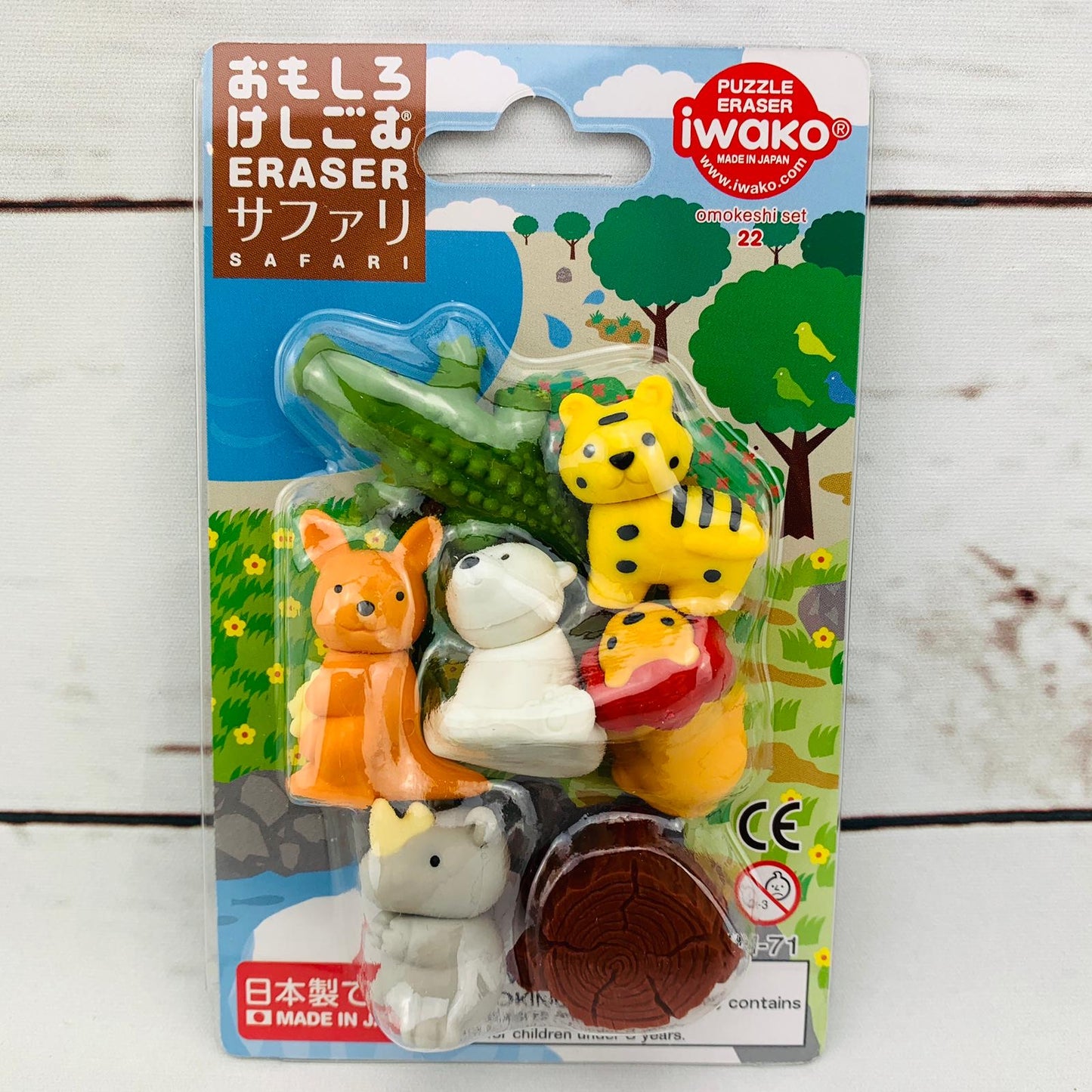 Iwako Japanese Eraser Set - Safari ER-BRI025