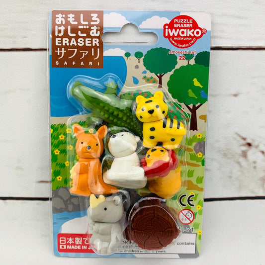 Iwako Japanese Eraser Set - Safari ER-BRI025