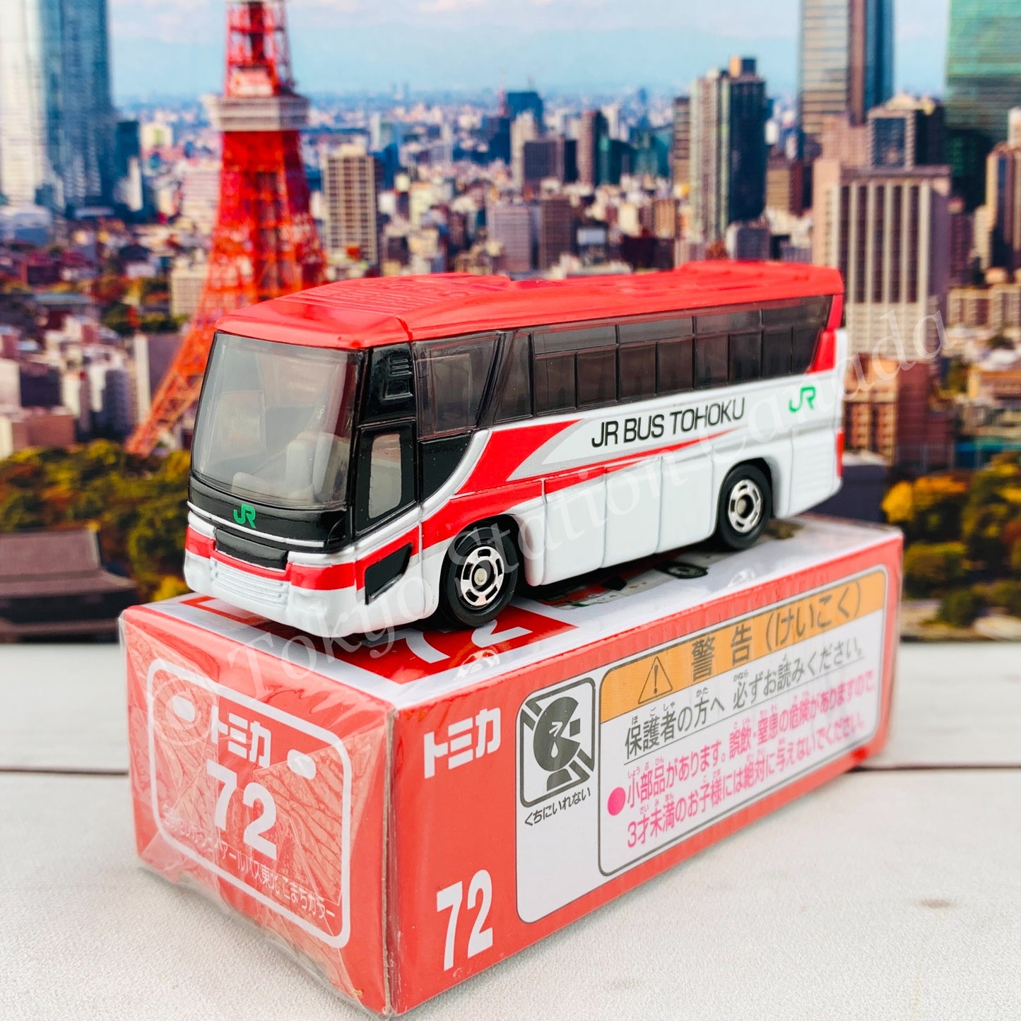 TOMICA 72 HINO S'ELEGA JR BUS TOHOKU KOMACHI COLOR