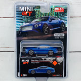 MIJO Exclusives Mini GT 1/64 Bentley COntinental GT Sequin Blue LHD MGT00094-MJ