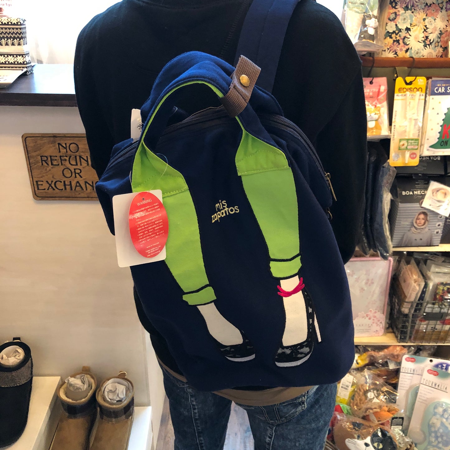 mis zapatos Skinny Pants 2-Way Backpack - Navy