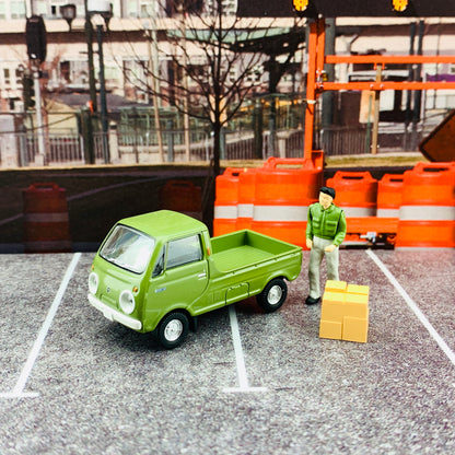 Tomytec Tomica Limited Vintage 1/64 Mazda Porter Cab one side open Green LV-185a