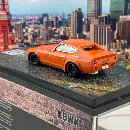 KJ MINIATURES 1/64 LBWK Nissan FairLady S30 Metallic Orange KJ64003OR